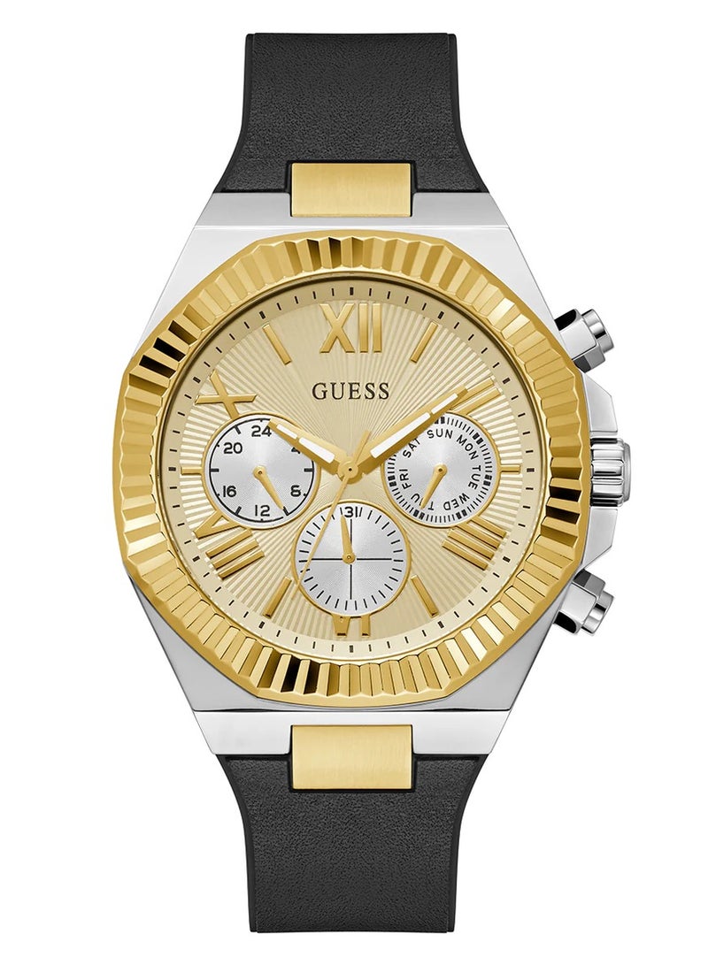 GUESS Mens Equity Gold Dial Multi-function Watch - GW0791G1 - Image 1