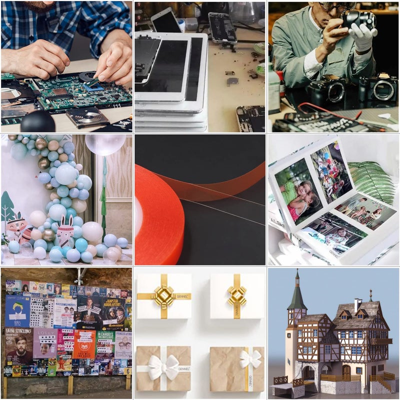 GENNEL 3mm x 25M Clear Thin Double Sided Strong Adhesive Acrylic Tape (1/8"x82ft) for Mobile Phone Laptop Tablets LCD Screen - Image 4