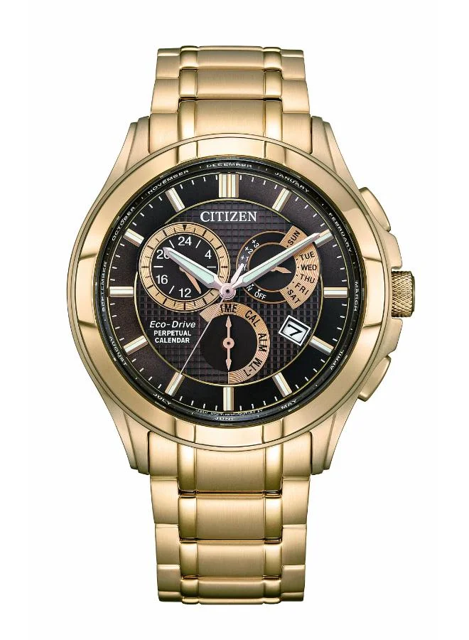 CITIZEN Men's Stainless Steel with Rose Gold Plating ECO-DRIVE PERPETUAL CALENDAR Watch BL8163-50X - 42 mm