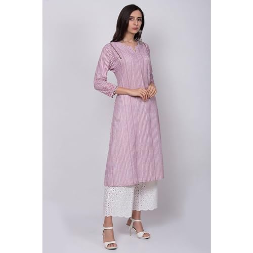 BIBA Pink Straight Kurta Palazzo Suit Set - Image 5