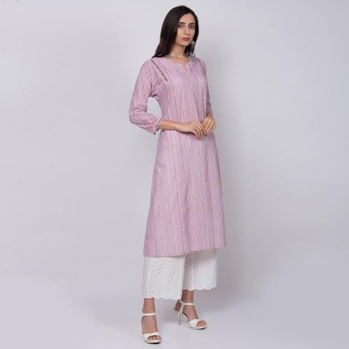 BIBA Pink Straight Kurta Palazzo Suit Set - Image 2