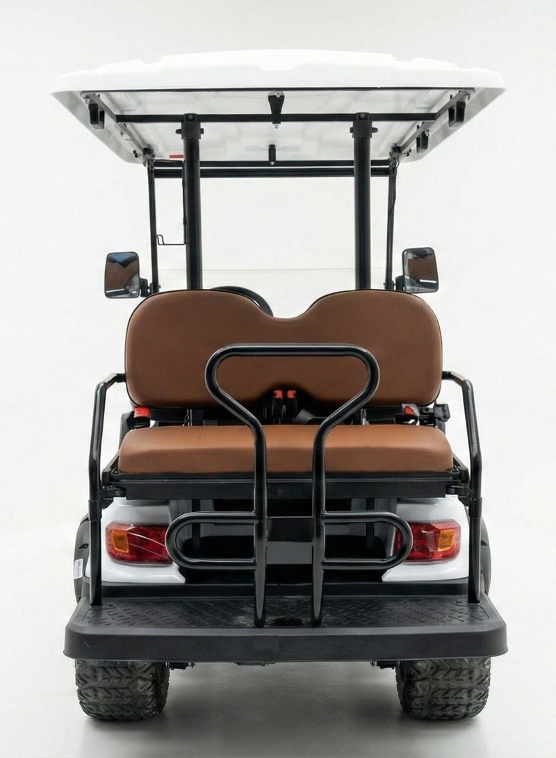 EPIC 2+2 Lifted Electric Golf Cart with Lithium Battery 105Ah & Standard Tires | 4-Seater LSEV (White) - Image 4