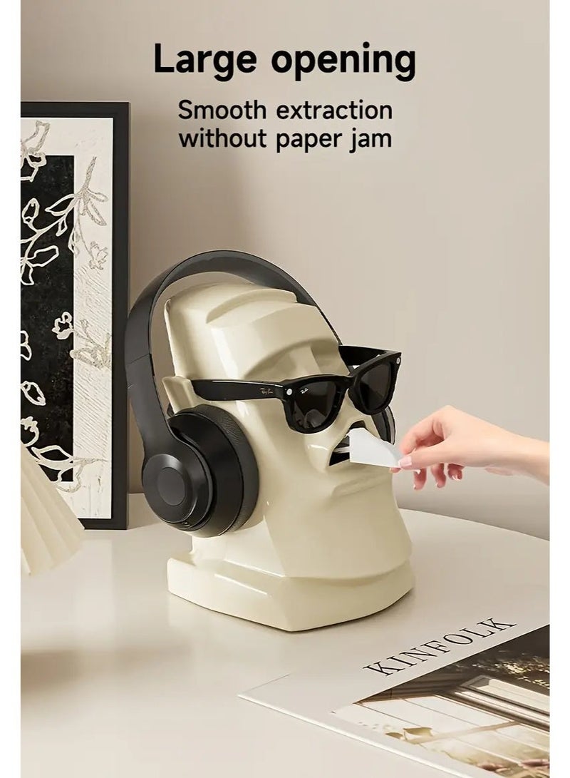 Desktop storage box Glasses earphone storage rack Office organizer desk artifact coffee table porch paper tissue box - Image 4