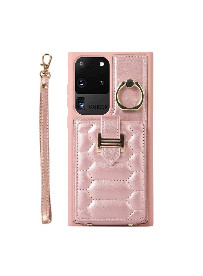 S-TOP Case For Samsung Galaxy S20 Ultra Vertical Card Bag Ring Holder Phone Case with Dual Lanyard - Image 2