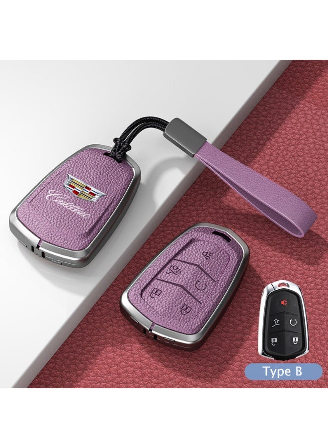 Cadillac Premium leather car key protective case suitable for Cadillac XT5 XT6 XT4 CT5 CT6 ATSL XTS GT4 car key shell case - Image 1
