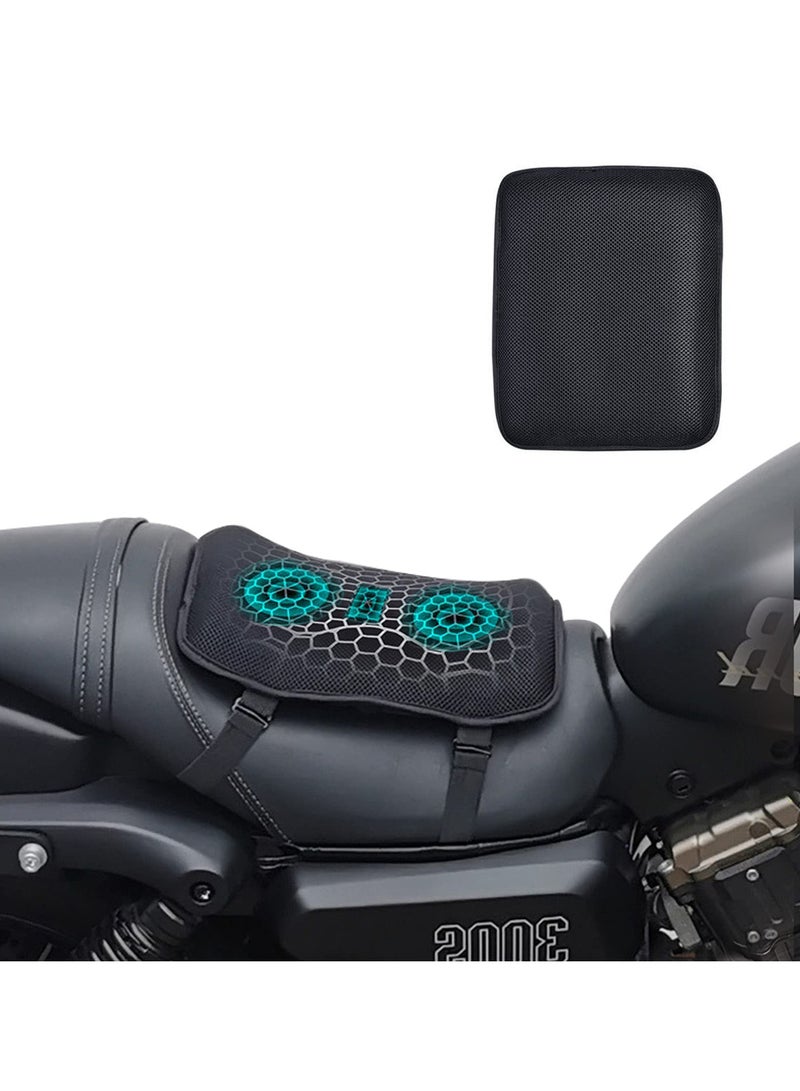 Excefore Motorcycle Gel Seat Cushion Universal Motorcycle Seat Cushion, Quick drying Motorcycle Cool Seat Cover, Anti-Slip Motorcycle Mesh Protective Seat Cover, for Comfortable Rides - Image 1