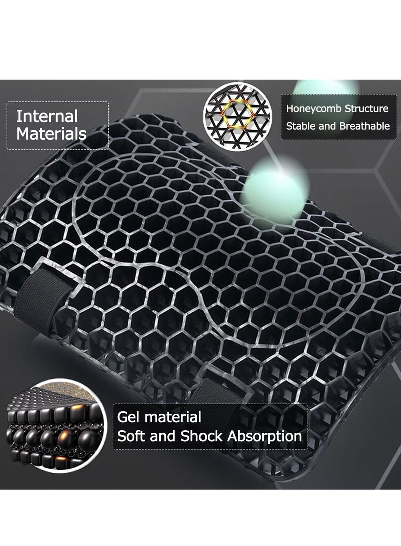Excefore Motorcycle Gel Seat Cushion Universal Motorcycle Seat Cushion, Quick drying Motorcycle Cool Seat Cover, Anti-Slip Motorcycle Mesh Protective Seat Cover, for Comfortable Rides - Image 3