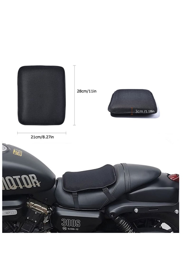 Excefore Motorcycle Gel Seat Cushion Universal Motorcycle Seat Cushion, Quick drying Motorcycle Cool Seat Cover, Anti-Slip Motorcycle Mesh Protective Seat Cover, for Comfortable Rides - Image 5