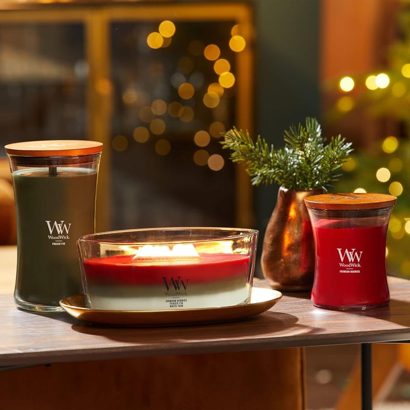 Woodwick Ellipse Scented Candle, Winter Garland Trilogy, 16oz | Up to 50 Hours Burn Time - Image 4