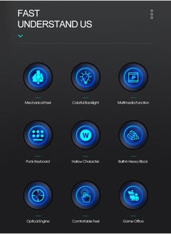 T-WOLF Typewriter Style Mechanical Gaming Keyboard and Mouse Combo RGB Backlit Wired with Switch Retro Round Keycap 104 Keys Keyboard  Cool Light Up Keyboard and Mouse for Gaming,Work,Mac,PC,Windows  - Image 3