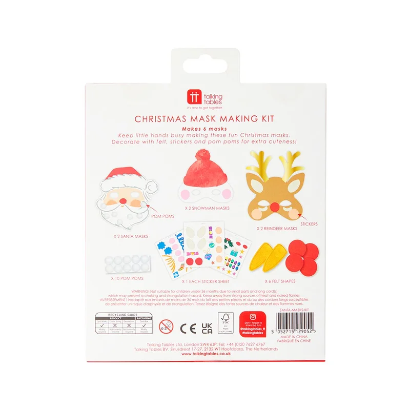 توكينج تيبلز طقم قناع سانتا للحرف اليدوية