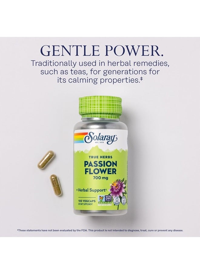 Solaray Passion Flower 700 mg Whole Aerial - Soothing Herbal Support - Passion Flower Capsules - Vegan, Non-GMO, 60-Day Guarantee, Lab Verified - 50 Servings, 100 VegCaps  - Image 3