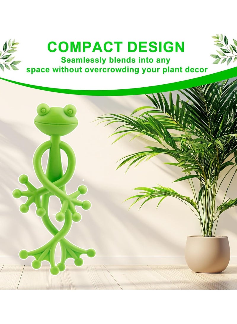 HOMESTAR 5pcs Frog Plant Stands, Green Frog Clip Flower Pot Huggers Cute Frogs Holder Accessories Plant Supports Decorations Versatile Frogs Planter Garden Decor for Indoor Outdoor Garden Pot - Image 3