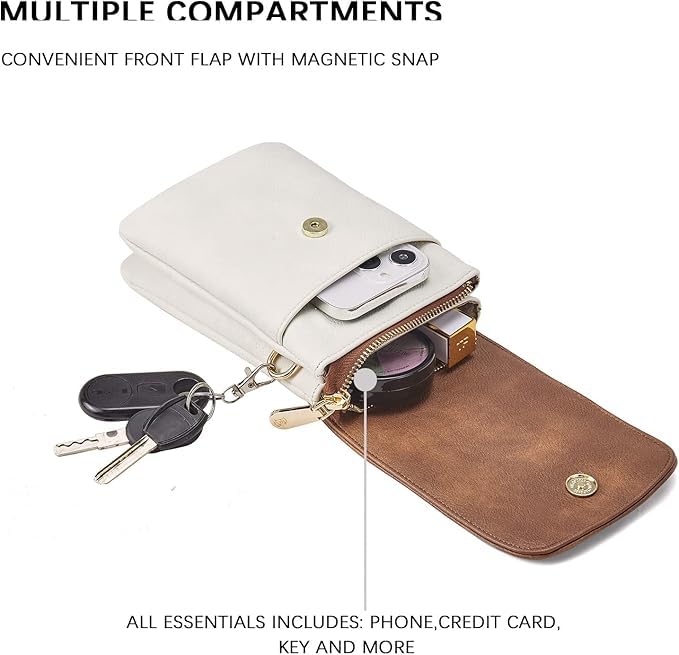 Aepigo Small Crossbody Bags for Women Designer Cell Phone Bag Wallet Purses Adjustable Strap - Image 4