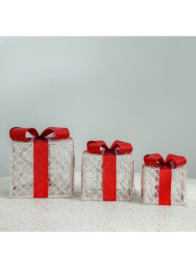 DANUBE HOME Danube Home Rudolph Christmas Led Gift Box - 12X15X19Cm Multi Color Festive Decor For Holiday Season Christmas Decoration Collection Decorative Home Accessories  - Image 1