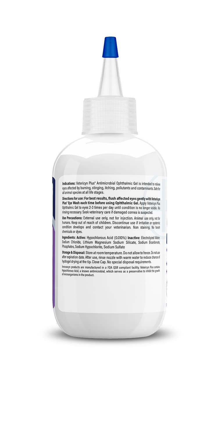 Vetericyn Plus Ophthalmic Eye Gel for Horses | Eye Ointment Alternative to Lubricate and Relieve Horse Eye Irritations, Safe for All Animals. 3 ounces - Image 4