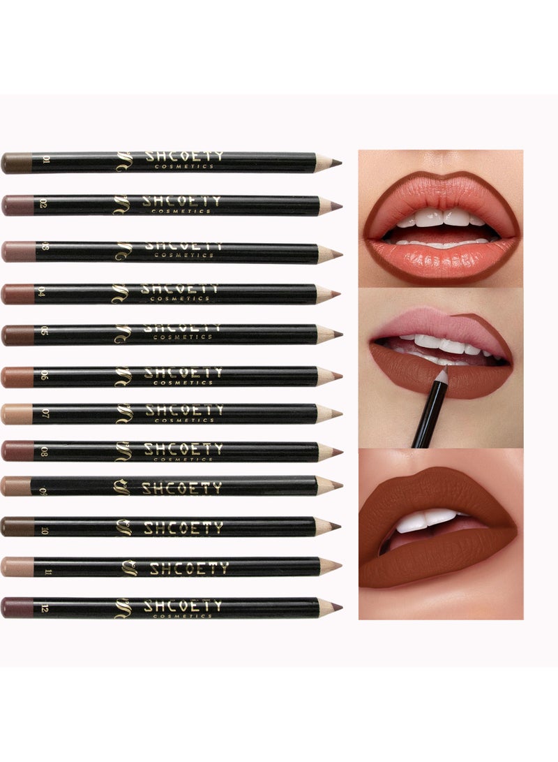 SHCOETY 12 Pieces Super Silky Mattel  Liner Lipstick  Long Lasting - Image 3