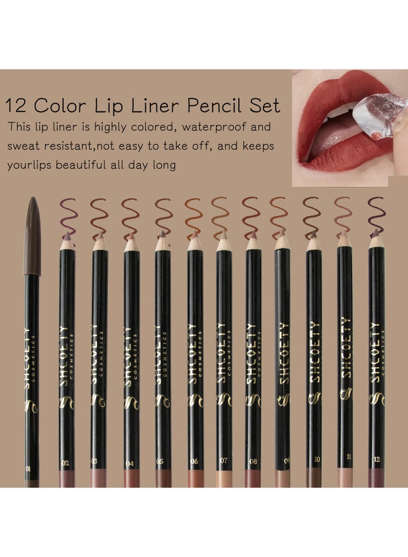 SHCOETY 12 Pieces Super Silky Mattel  Liner Lipstick  Long Lasting - Image 5