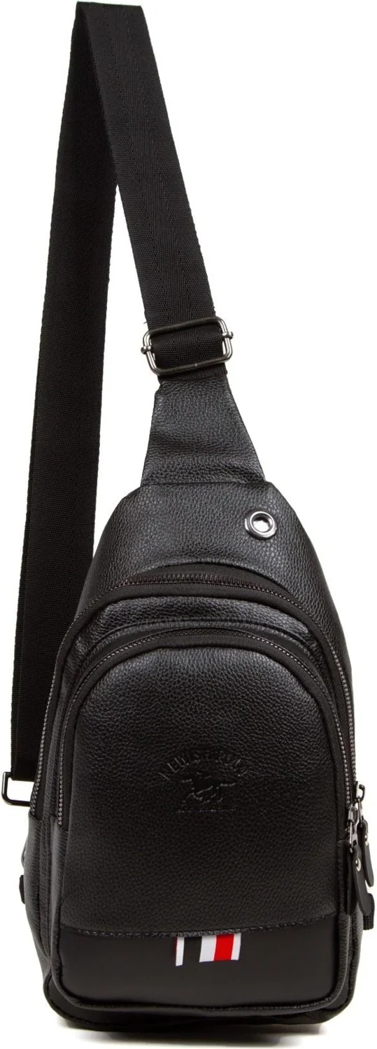 Newish Polo Black Unisex Headphone Output Cross Shoulder Bag