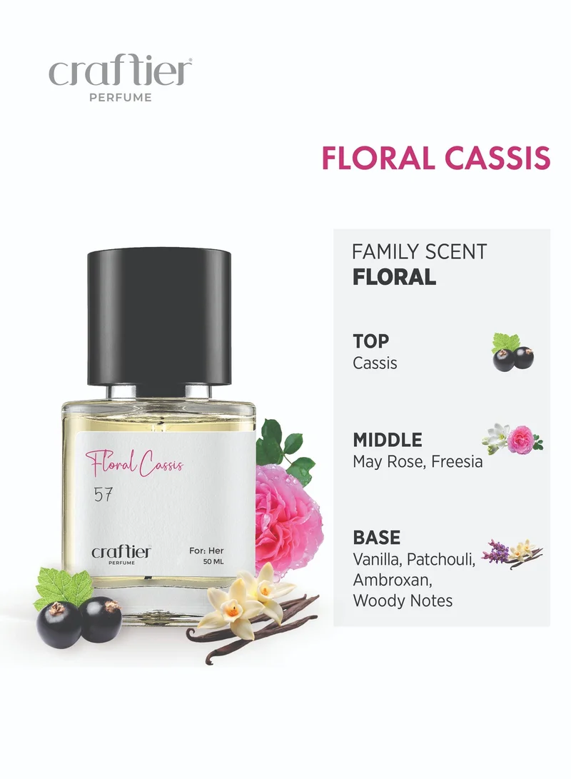Craftier Perfume Inspired-SI FLORAL CASSIS - Inspired of-SI, Eau De Parfum for Women - 50ml, Long Lasting Floral Fragrance Upto 8-12 Hrs, Travel Size Women's Perfume for Women | Best Price UAE