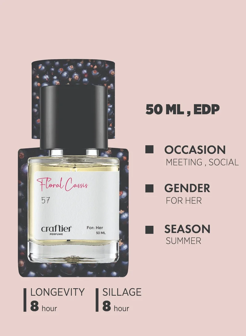 Craftier Perfume Inspired-SI FLORAL CASSIS - Inspired of-SI, Eau De Parfum for Women - 50ml, Long Lasting Floral Fragrance Upto 8-12 Hrs, Travel Size Women's Perfume for Women | Best Price UAE