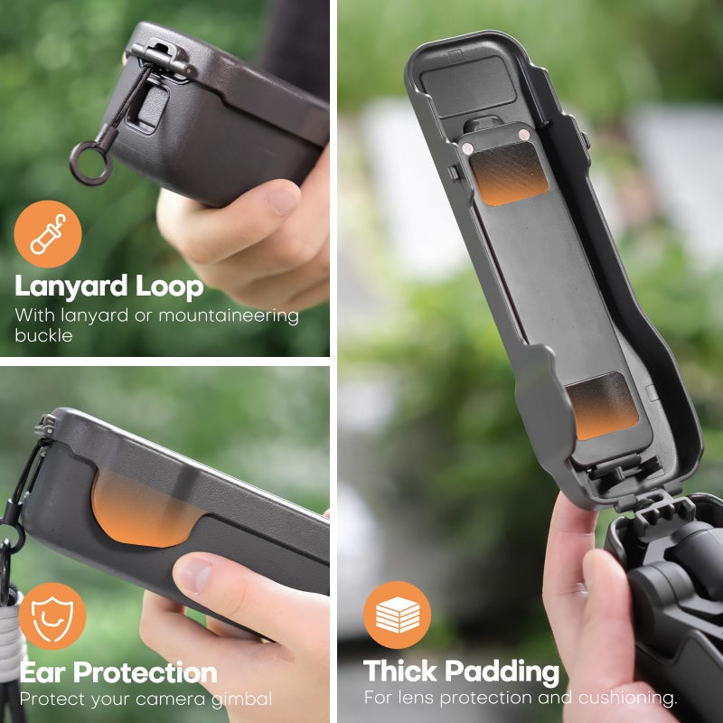 REYGEAK Pocket 3 Protective Case for DJI Osmo Pocket 3,Gimbal Flip Protective Cover,4 CPL/ND Filters Storage Slots for DJI Osmo Pocket 3 Creator Combo Accessories - Image 4