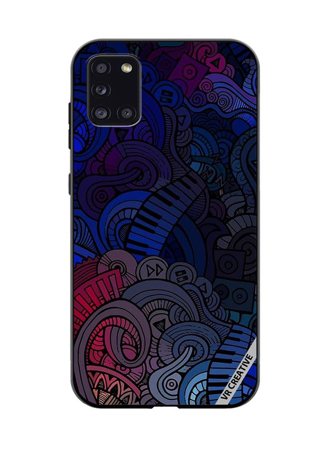 VR CREATIVE Protective Case Cover For Samsung Galaxy A31 Music Design Multicolour - Image 1