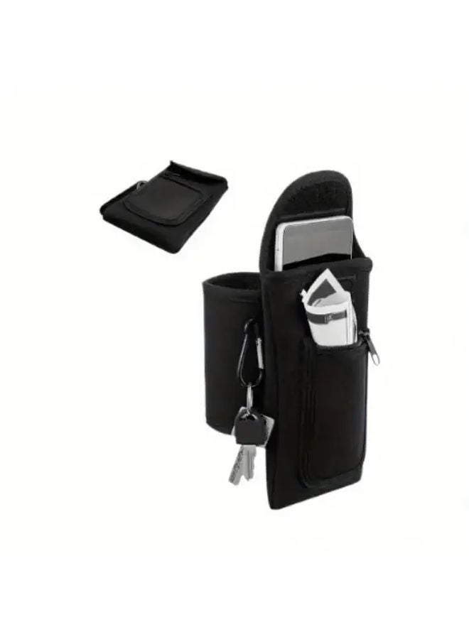 Gray Magnetic Water Bottle Sling With Carabiner For Hands Free Hydration On Adventures - Image 5