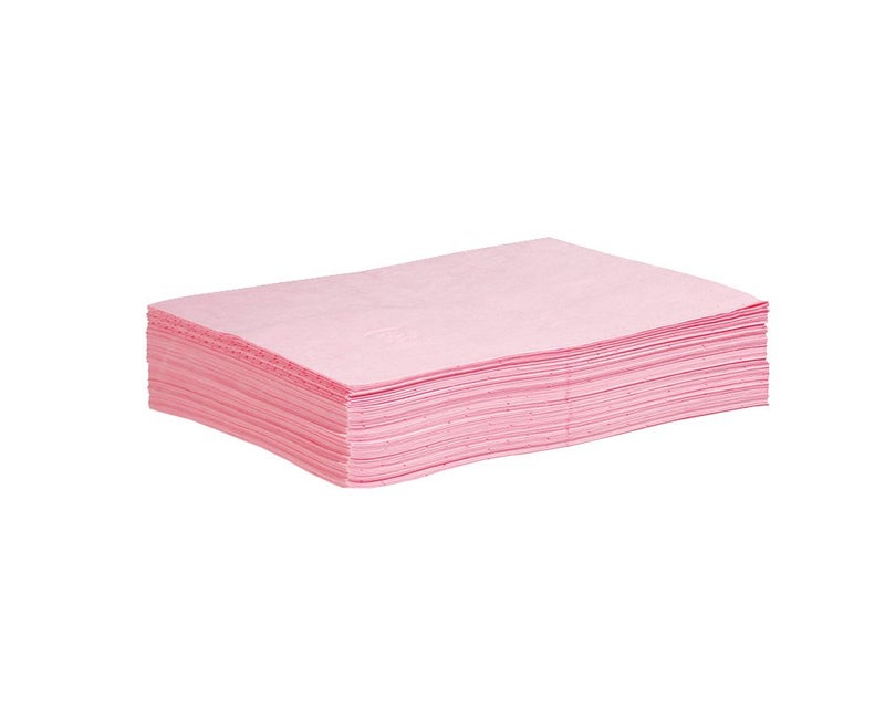 PIG Hazmat Chemical Absorbent Mat Pads - 50 Pads per Bag - 15" W x 20" L - Absorbs up to 14 oz. per Pad - Lightweight - PM50042 - Image 1