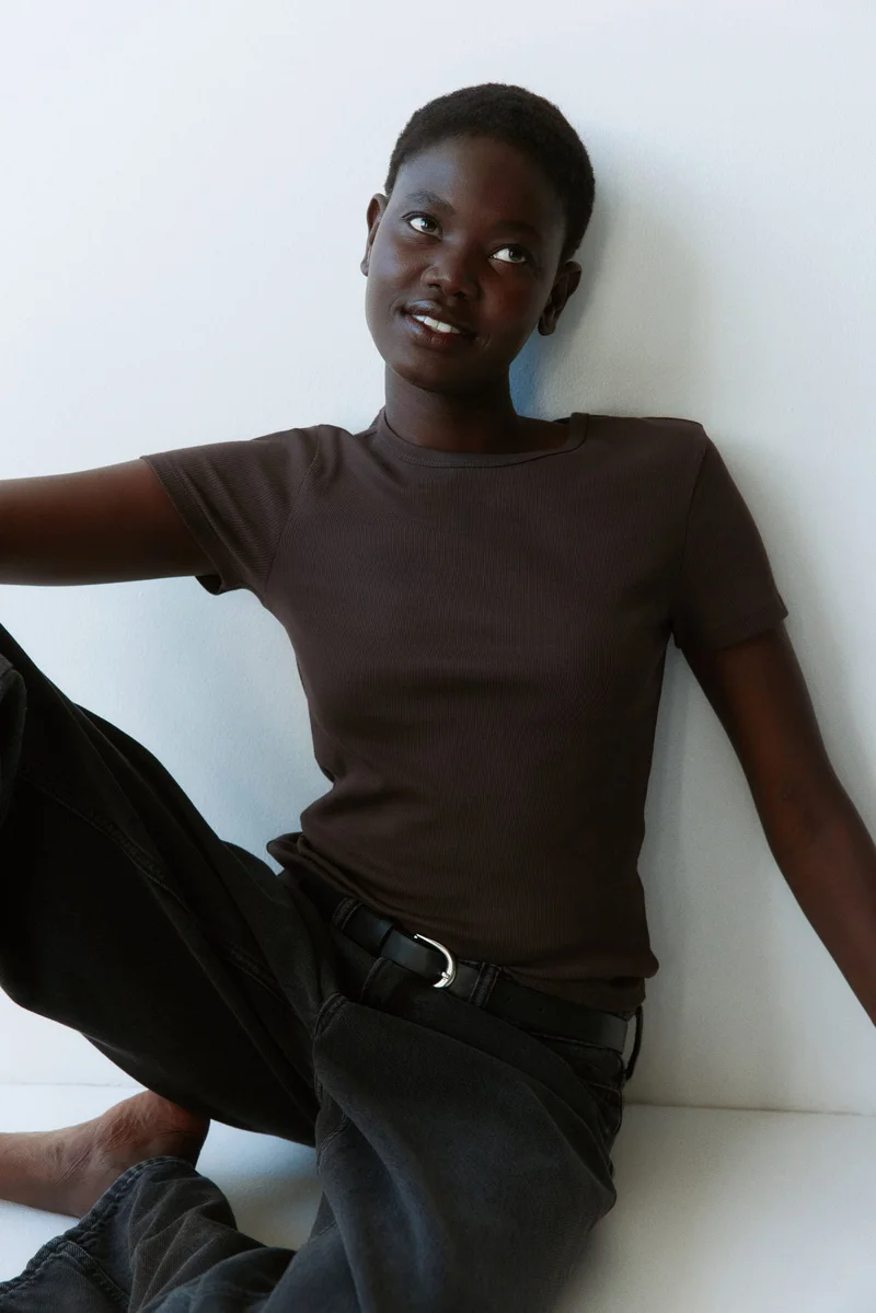 H&M Ribbed T-shirt
