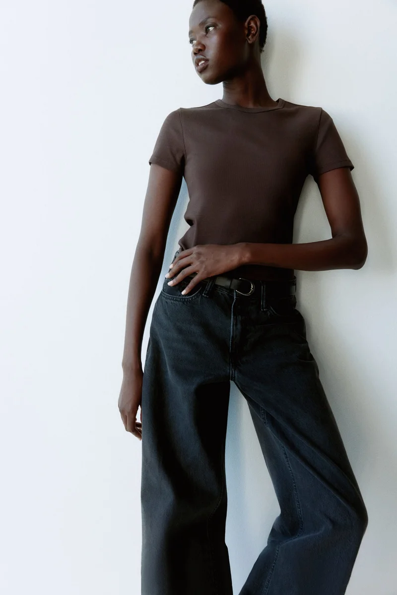 H&M Ribbed T-shirt