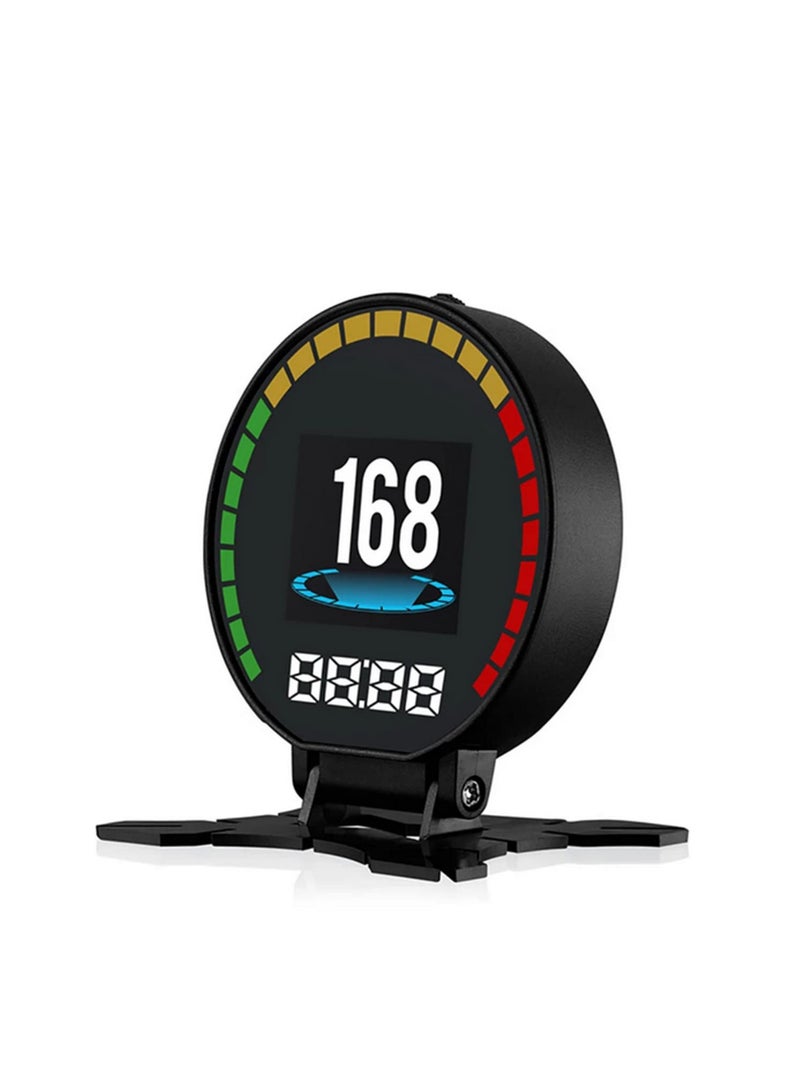 شاشة عرض رقمية OBD HUD لقياس السرعة، P15 بشاشة TFT عالية الدقة، مع مقياس ضغط الشاحن التوربيني OBD2، ومنبه، ومقياس حرارة الزيت والماء، وقارئ الأكواد - Image 2