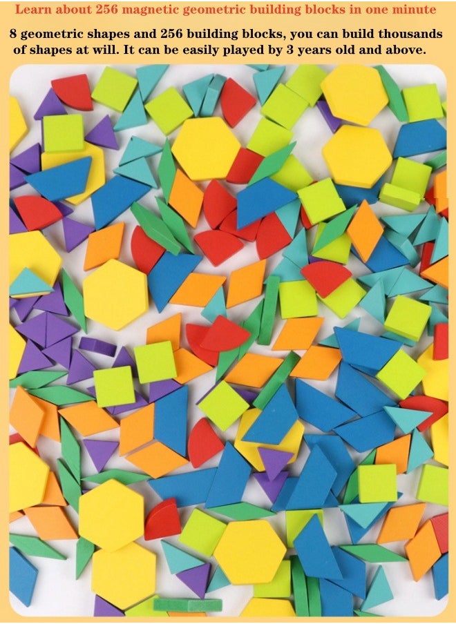 XiuWoo - 256 piece Magnetic Jigsaw Puzzle Educational Magnetic Colorful Set Intellectual Puzzle Durable Sturdy With Instruction Booklet Suitable From Birth Brain Game - Image 1