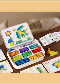 XiuWoo 256 piece Magnetic Jigsaw Puzzle Educational Magnetic Colorful Set Intellectual Puzzle Durable Sturdy With Instruction Booklet Suitable From Birth Brain Game  - Image 3