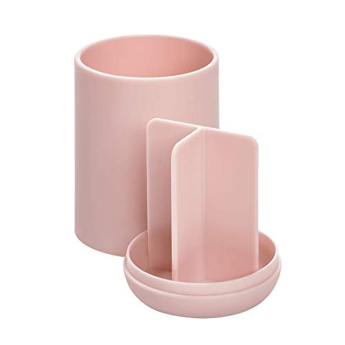 InterDesign iDesign Holder for Normal Toothbrushes, Spin Brushes, and Toothpaste The Cade Collection, 3" x 3" x 4. 5", Blush - Image 4