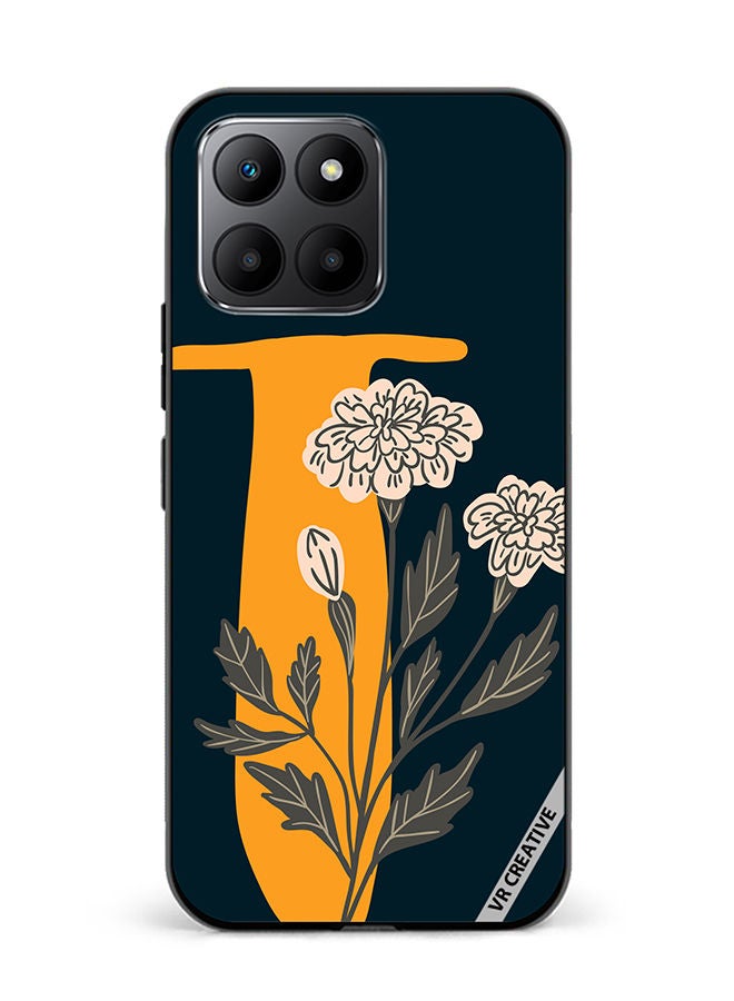 VR CREATIVE Protective Case Cover For Honor 70 Lite Alphabet T Design Multicolour - Image 1