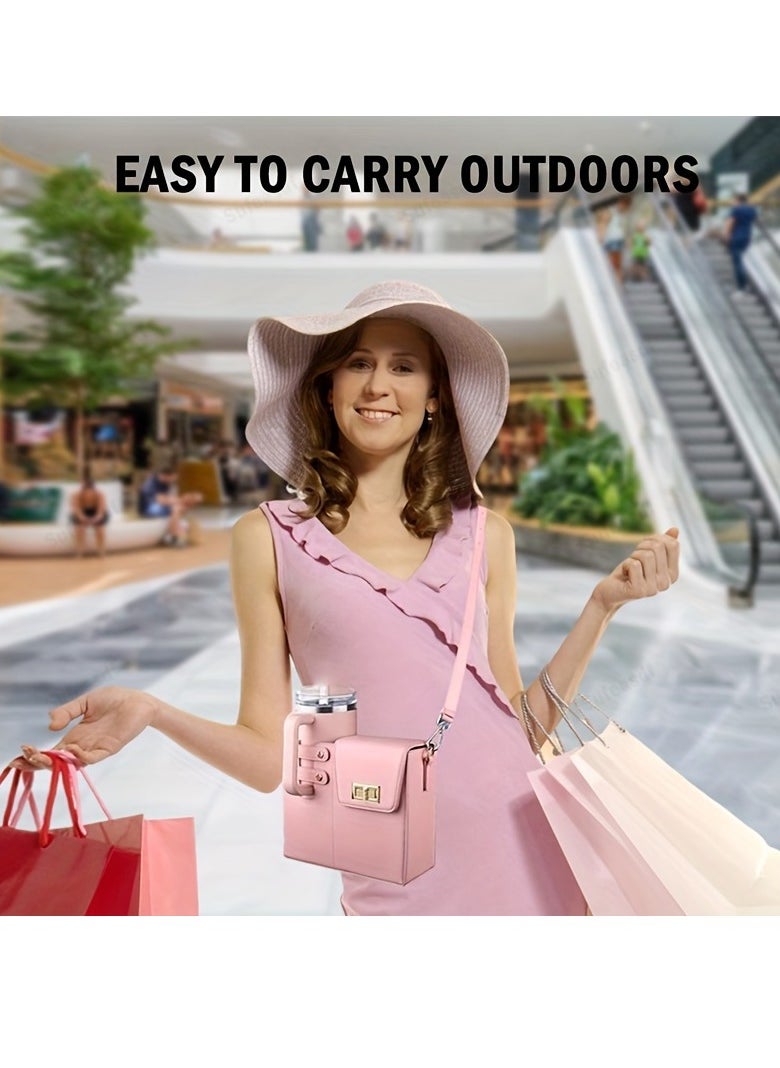 EVEREEN - Adjustable Crossbody Bottle Holder Storage Bag with Detachable Strap, Compatible with Most Water Bottles, Versatile Pouch for Outdoor Use - Durable Material, Innovative Mounting Design for Various S - Image 1