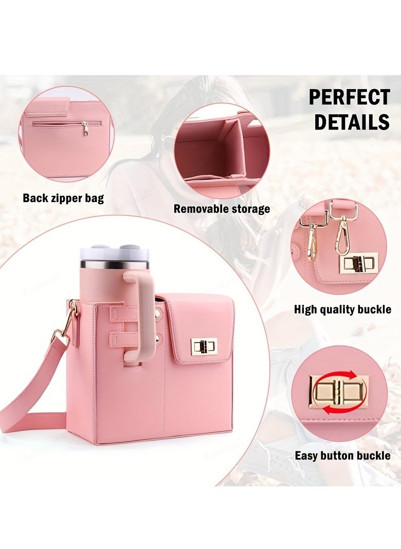 EVEREEN - Adjustable Crossbody Bottle Holder Storage Bag with Detachable Strap, Compatible with Most Water Bottles, Versatile Pouch for Outdoor Use - Durable Material, Innovative Mounting Design for Various S - Image 1