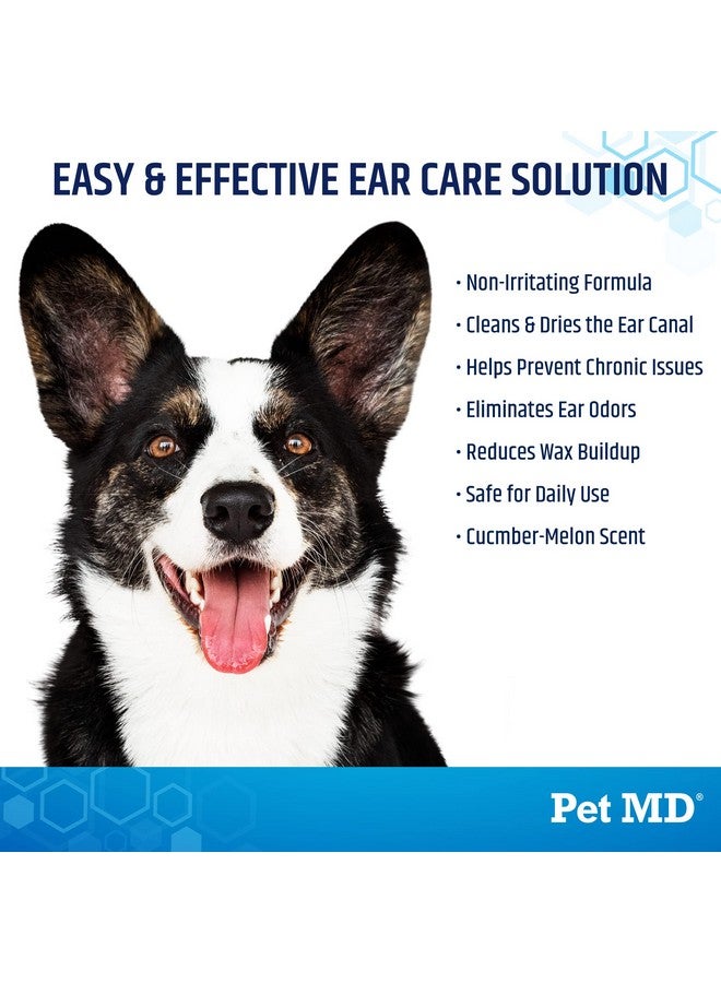 بيت إم دي مناديل تنظيف آذان القطط والكلاب من Pet MD - تركيبة متقدمة لتنظيف آذان الحيوانات الأليفة - علاج التهابات آذان الكلاب - 100 منديل - Image 4