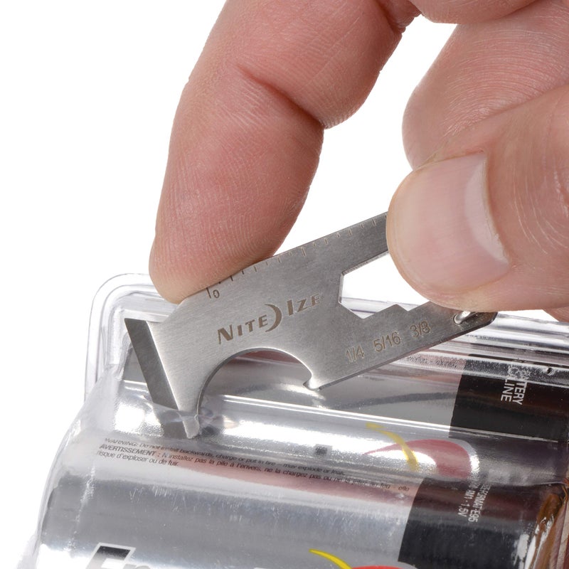 NITE IZE Nite Ize DoohicKey 6X Key Chain Multi Tool, Stainless Steel 6-in-1 Multi Tool With Bottle Opener + Carabiner Clip, Stainless Steel  - Image 5