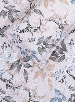 Status Contract Spring Summer Collection-Cotton Rich Double Bedsheet with 2 Pillow Covers for Bed Room, Home, Hotel-120 GSM, Blue-Grey Leaves, 210 X 215 Cm  - Image 5