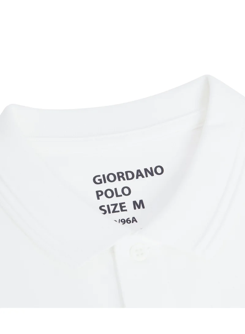 GIORDANO Men's Lion Polo White