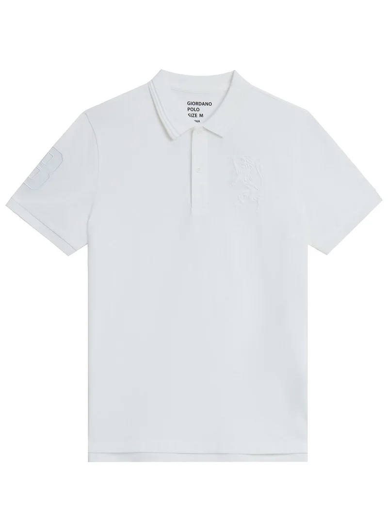 جيوردانو Men's Lion Polo White