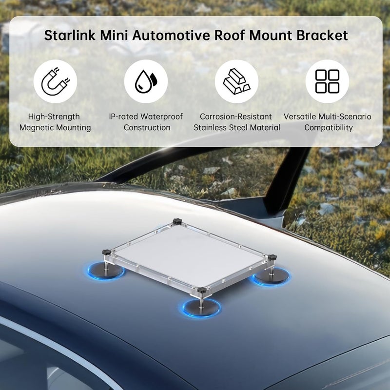 XLTTYWL Starlink Mini Magnetic Mount, Mimi Starlink Car Accessories Sunroof Suction Cup with Protective Mounting Case for Starlinks Mini Dishy Suitable for Car, RV, Boat and Truck Glass Roof - Image 5