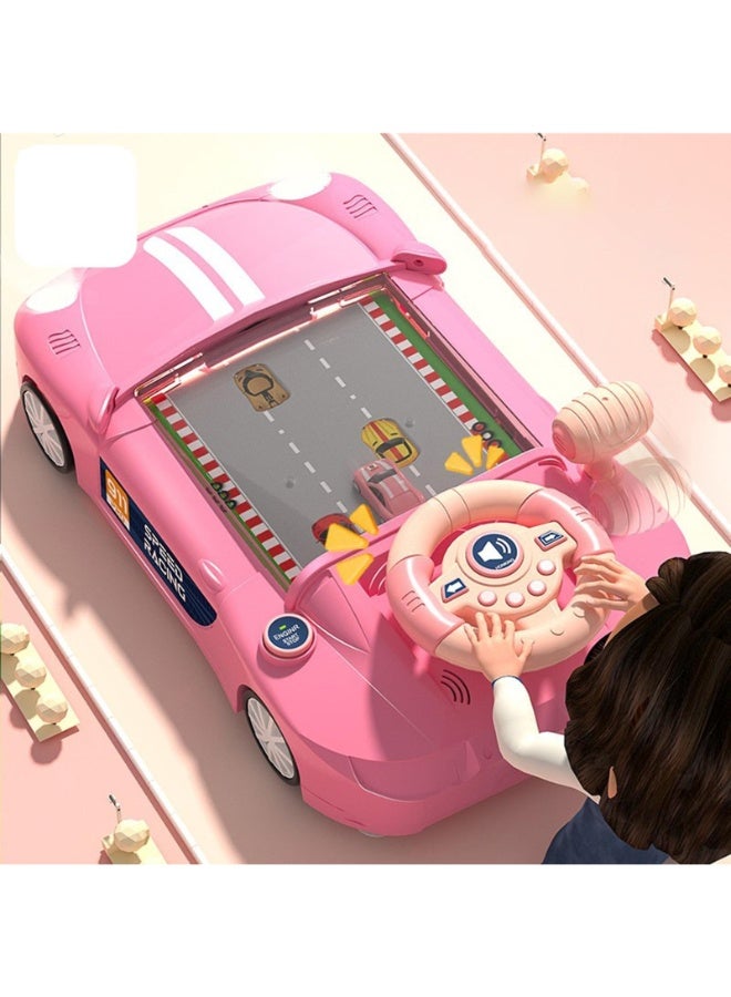 حديقة الألعاب لعبة مغامرة سباق السيارات مع عجلة قيادة – لعبة محاكاة قيادة تفاعلية للأطفال مع أضواء وصوت ومسار سباق - Image 2