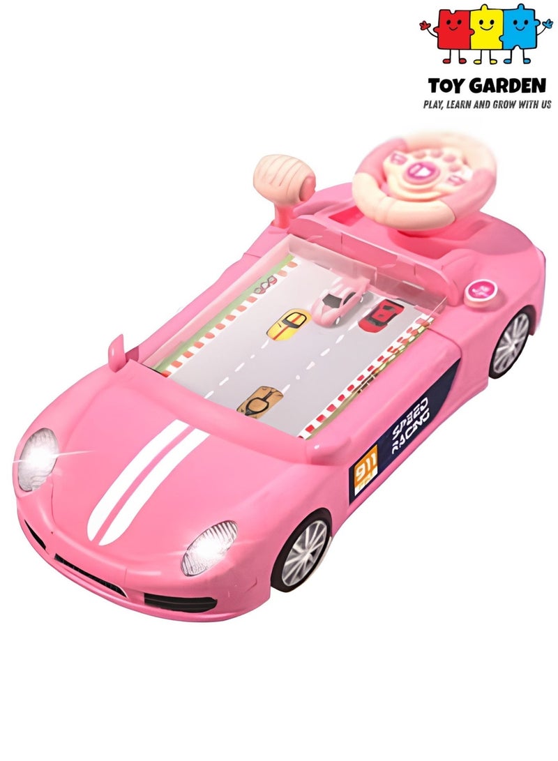 TOY GARDEN Racing Car Adventure Toy with Steering Wheel – Interactive Driving Simulation Game for Kids with Lights, Sound & Racing Track - Image 2