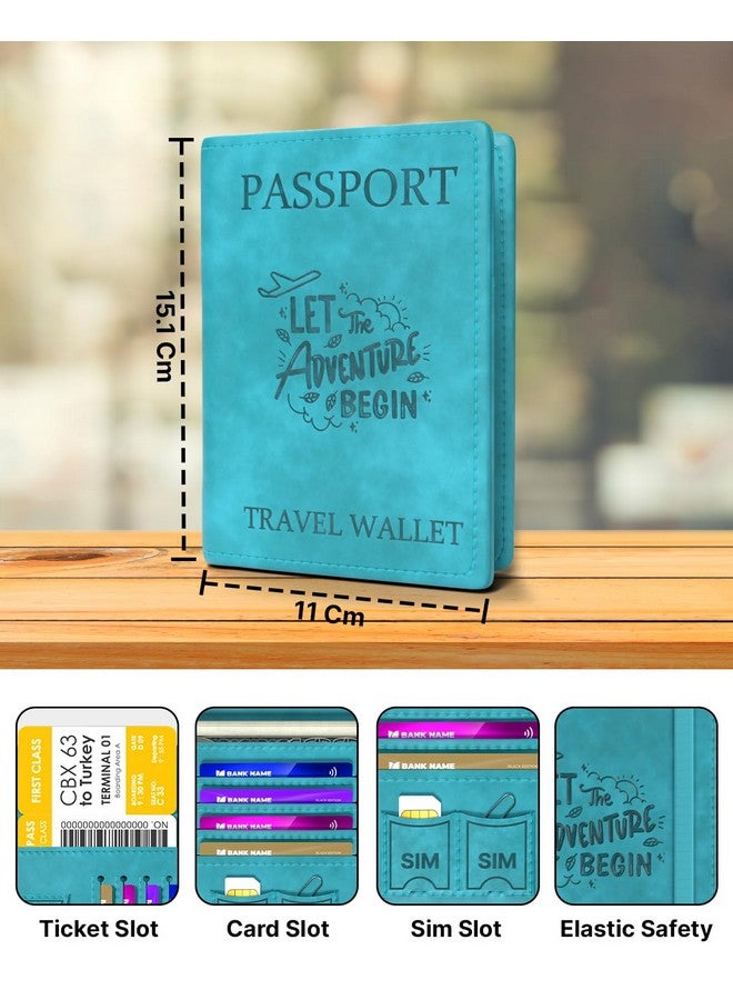 FEDUS Faux Leather Premium Passport Holder for Men and Women Passport Cover Case Wallet with Credit/Debit Card, Boarding Pass Slots, RFID Protected Travel Document Accessories Organiser - Image 2