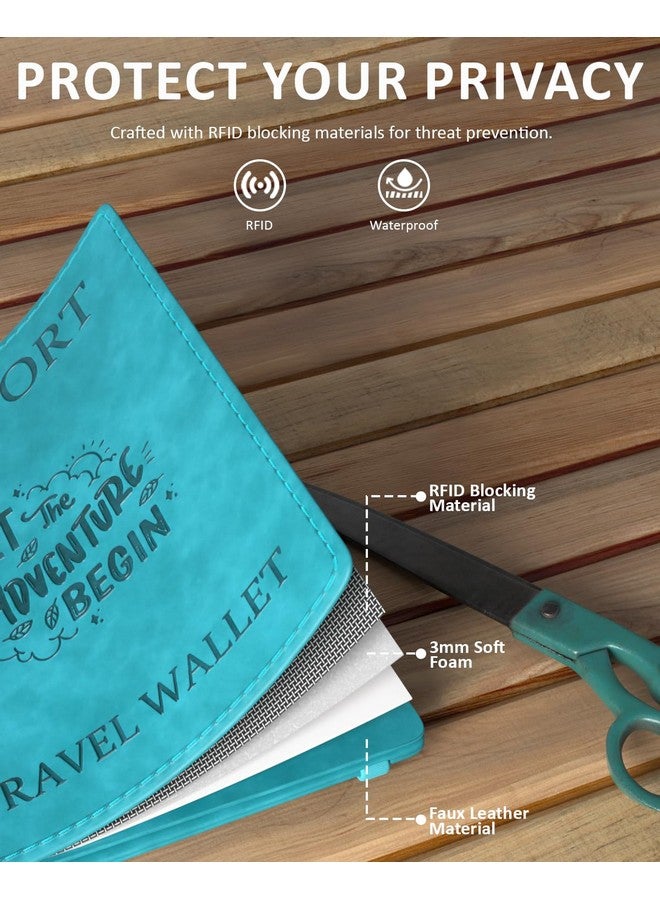 FEDUS Faux Leather Premium Passport Holder for Men and Women Passport Cover Case Wallet with Credit/Debit Card, Boarding Pass Slots, RFID Protected Travel Document Accessories Organiser - Image 4