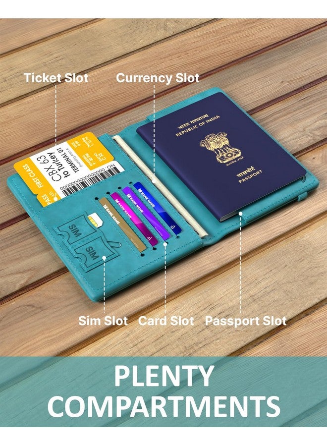 FEDUS Faux Leather Premium Passport Holder for Men and Women Passport Cover Case Wallet with Credit/Debit Card, Boarding Pass Slots, RFID Protected Travel Document Accessories Organiser - Image 3