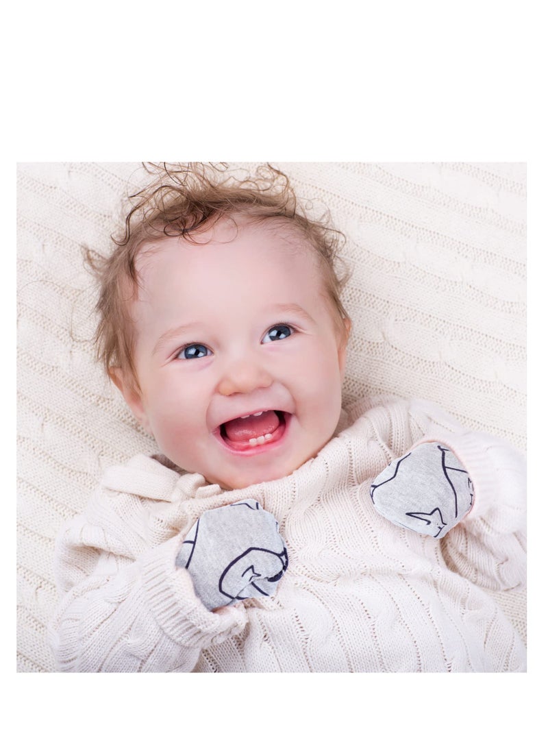SYOSI 12 Pairs Newborn Baby Mittens Infant Toddler Gloves No Scratch Mittens Gloves Baby Unisex Baby Cotton Scratch Mittens for Baby Boys Girls  - Image 2